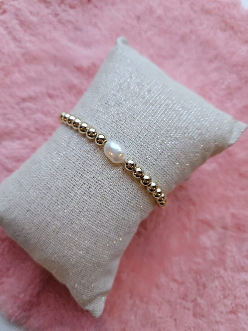 6mm sparkling 14kt  zoetwaterparel 8mm