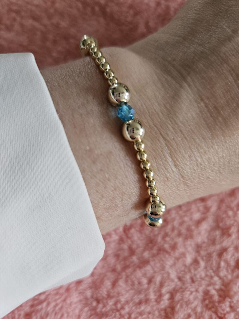 Armband  sparkling 3/6MM Facet Helder Blauw