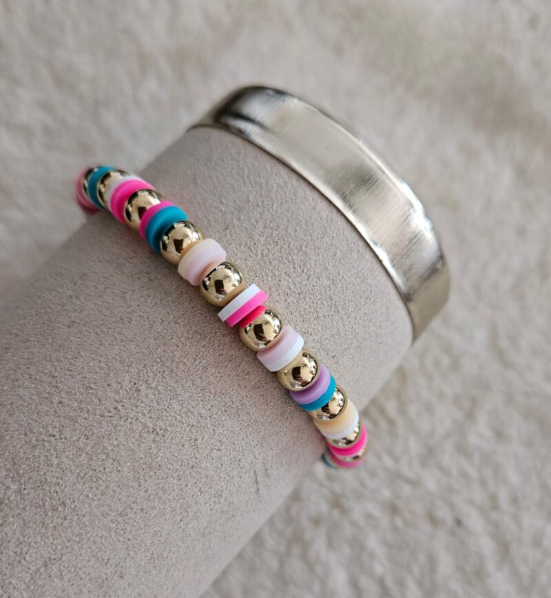 GOLD filled 14K  6mm Rainbow ARMBAND