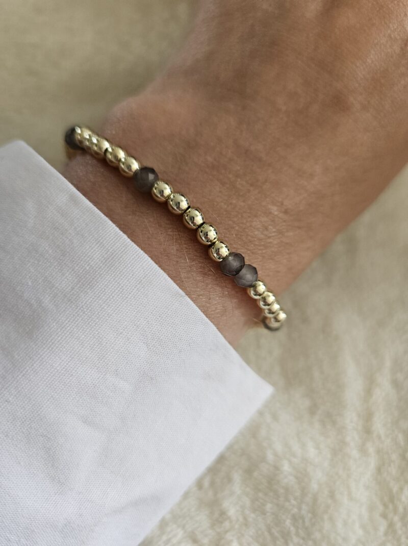 Grey 4mm sparkling armband