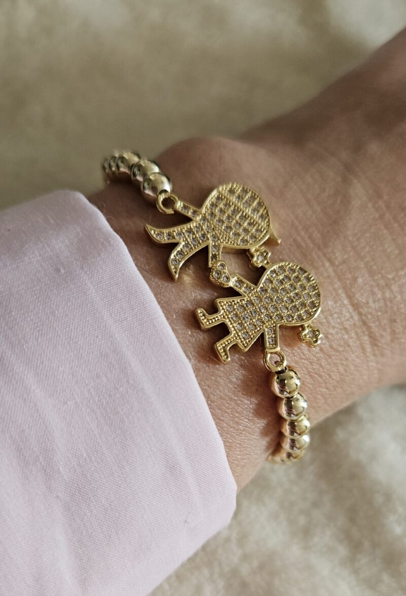 BOY/GIRL ARMBAND sparkling 5MM 14kt