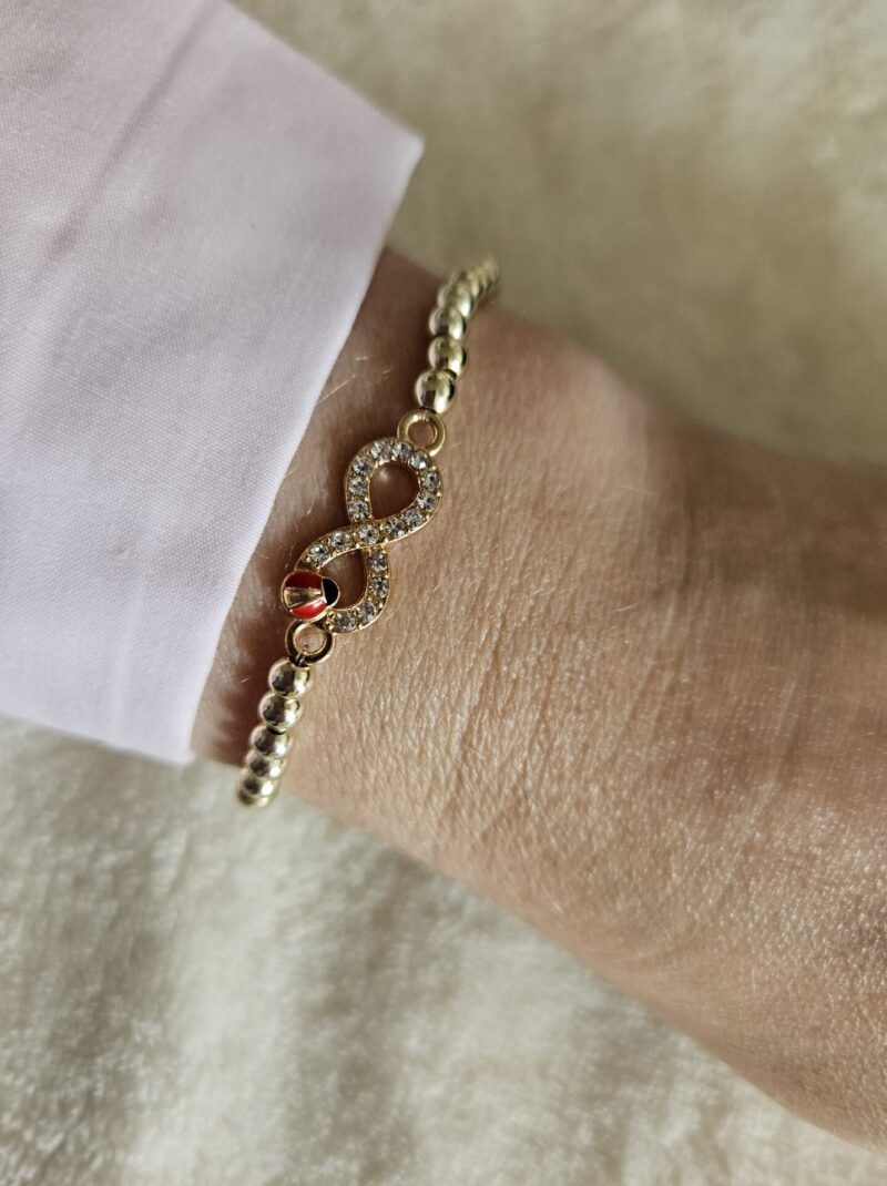 Lieveheersbeestje  ARMBAND  sparkling 4MM 14kt