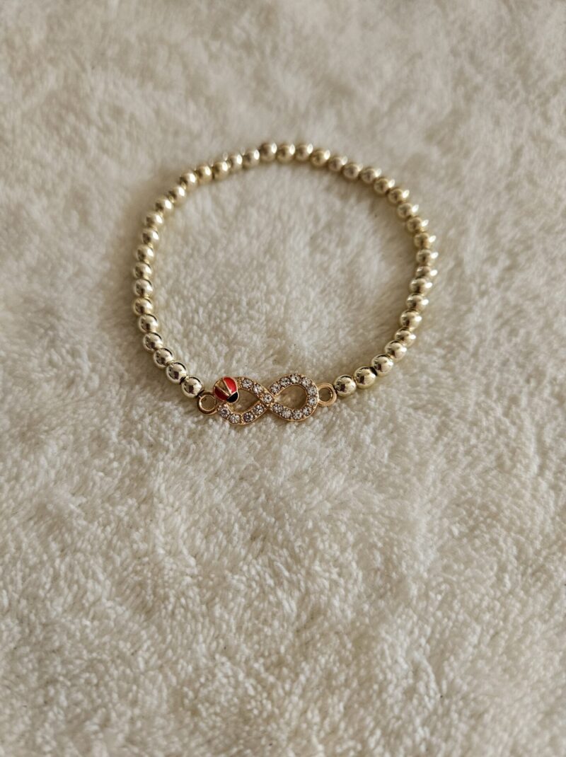 Lieveheersbeestje  ARMBAND  sparkling 4MM 14kt