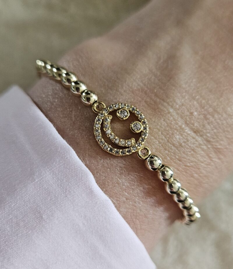 SMILEY ARMBAND sparkling 4MM 14kt