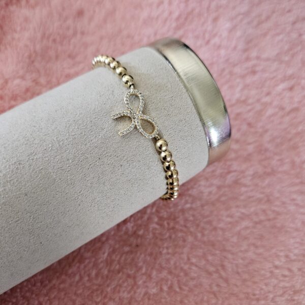 GOLD FILLED 14K  4MM    STRIKARMBAND  LUXERY