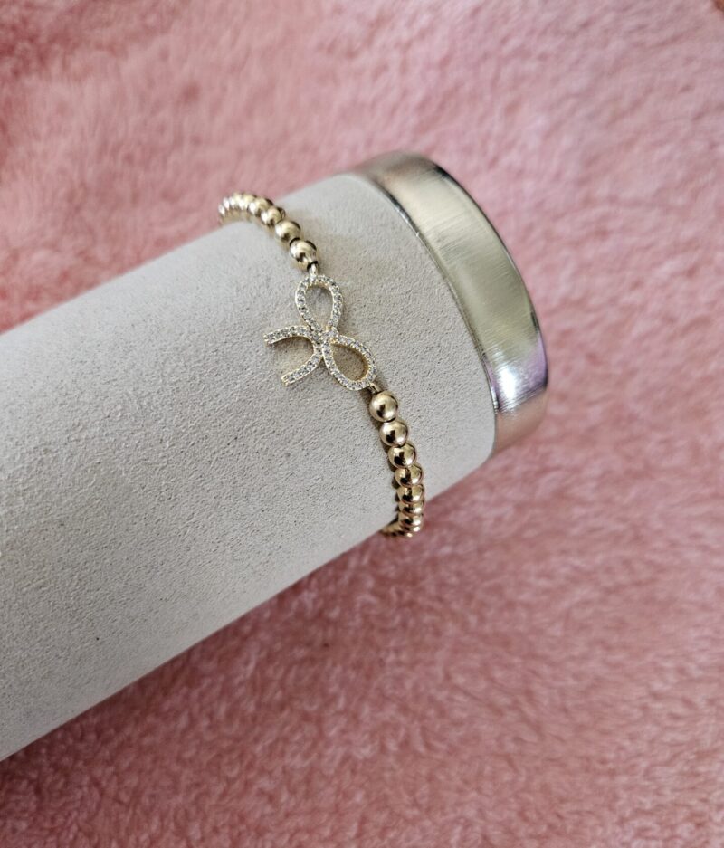 GOLD FILLED 14K  4MM    STRIKARMBAND  LUXERY