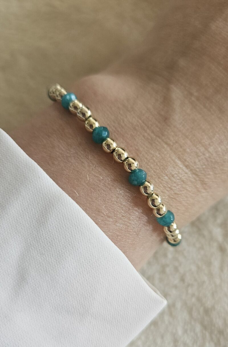 Turquoise ARMBAND sparkling 4MM 14kt