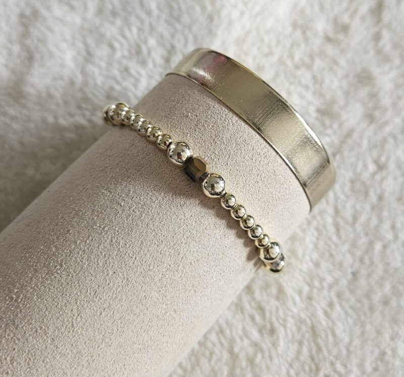 Chique ARMBAND  4/6MM 14kt SPARKLING