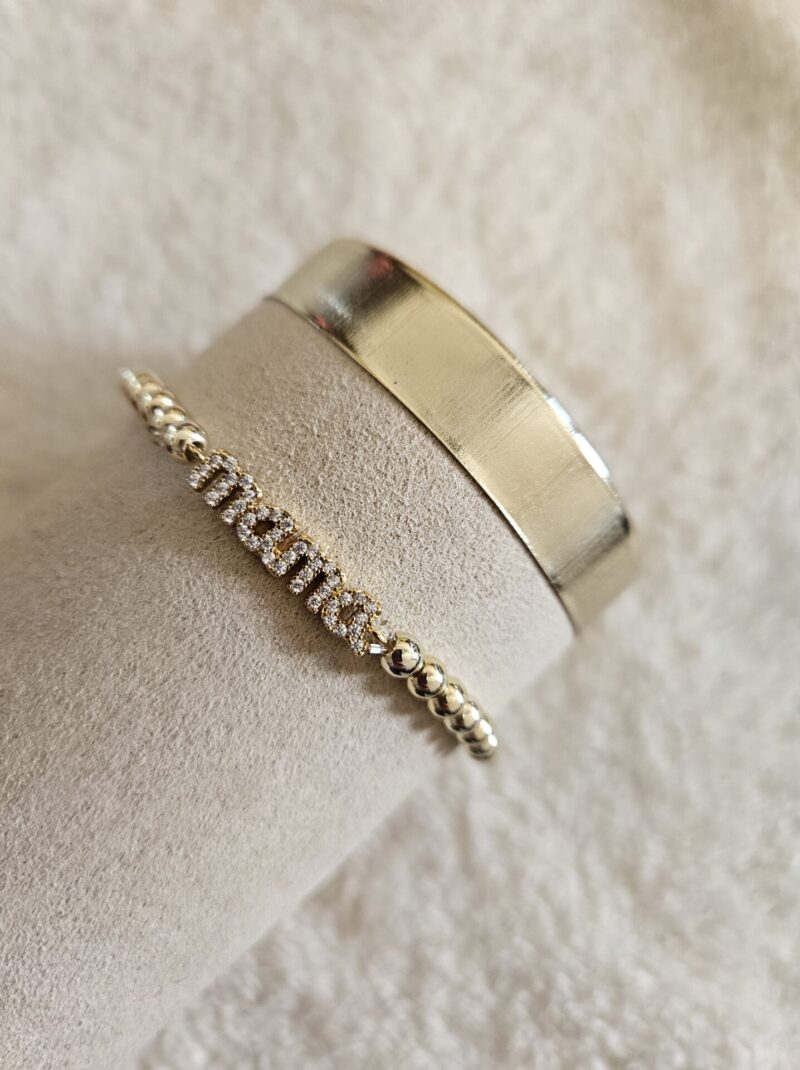 Mama ARMBAND  4MM 14kt sparkling