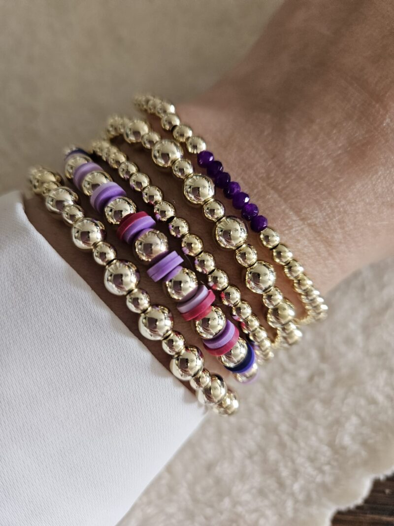Armband PURPLE RAINBOW   Sparkling 6MM 14kt