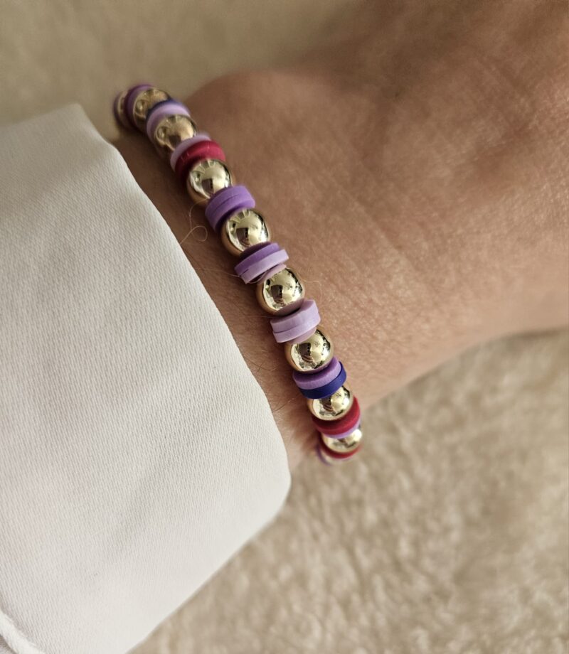 Armband PURPLE RAINBOW   Sparkling 6MM 14kt