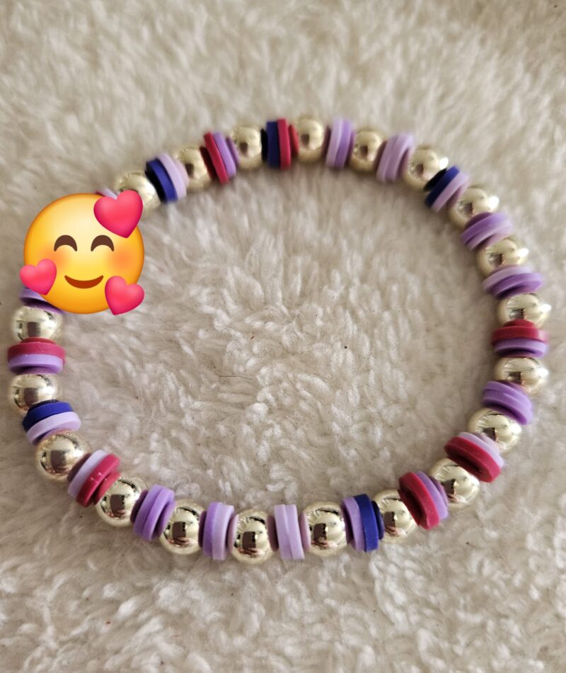 Armband PURPLE RAINBOW   Sparkling 6MM 14kt