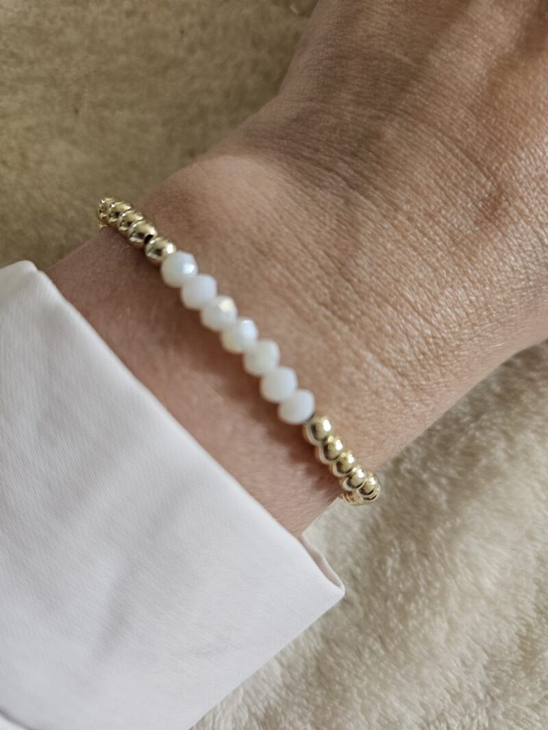 White Sparkling ARMBAND 4MM 14kt