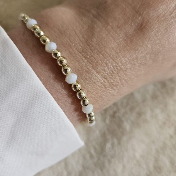 White  Sparkling ARMBAND 4MM 14kt