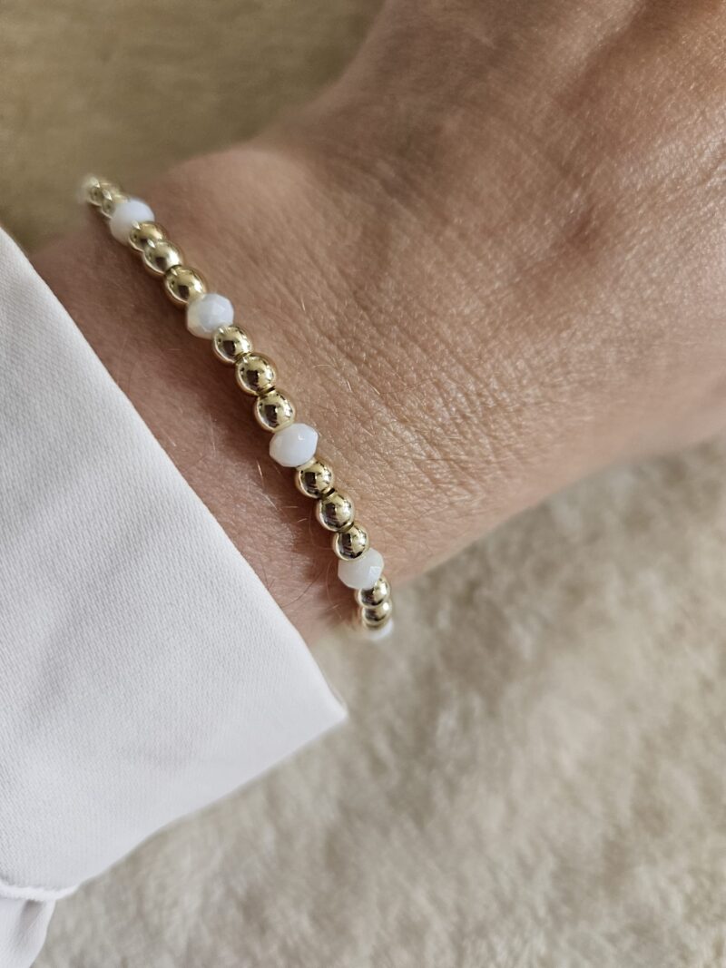 White  Sparkling ARMBAND 4MM 14kt