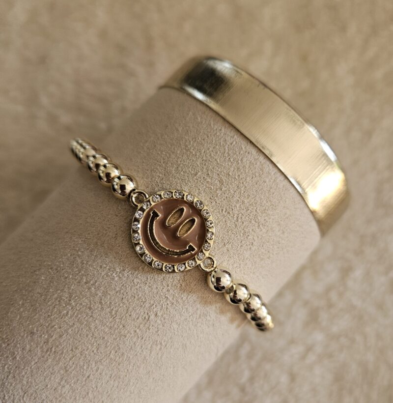 Sparkling 14k  SMILEY GOLD 5MM