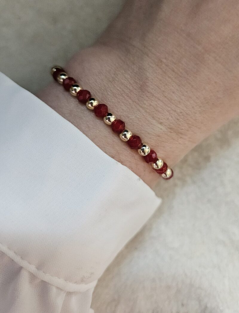ARMBAND sparkling Rood 4MM 14kt