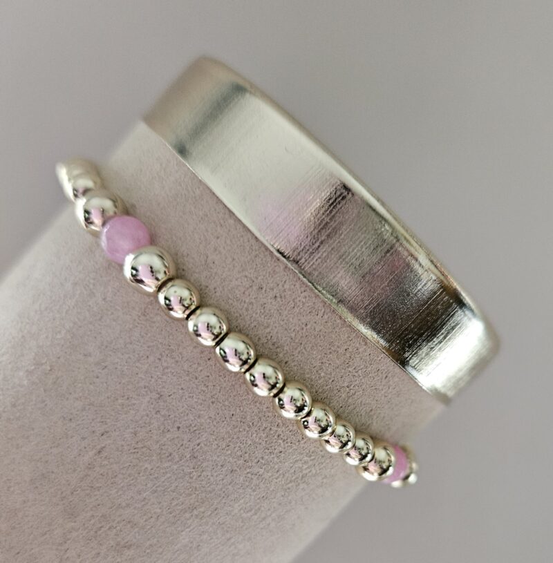 Pink licht ARMBAND sparkling 4MM