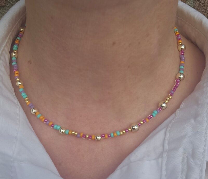 Ketting Sparkling  BOHO MIYUKI MET  6 MM  KRAAL