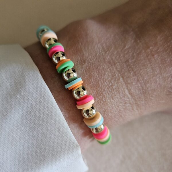 Rainbow SUMMER ARMBAND sparkling 6MM 14kt