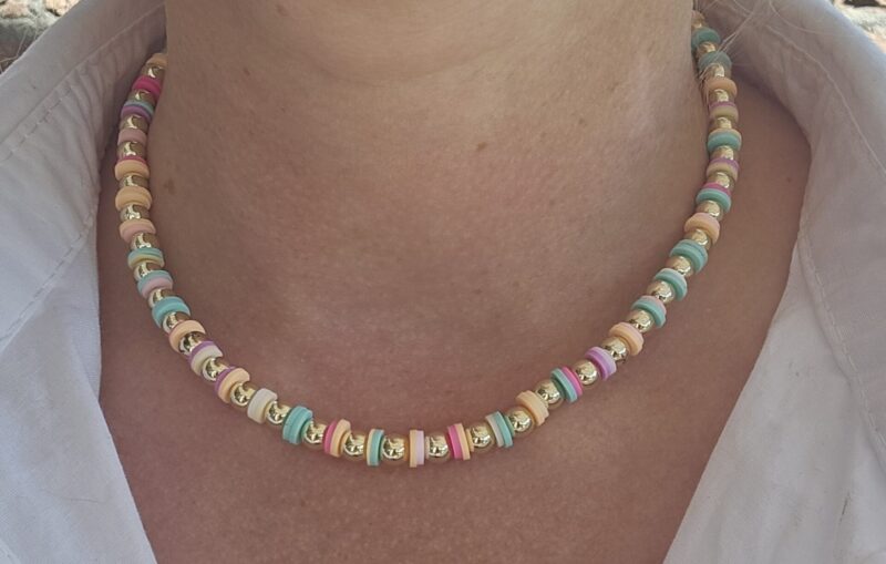 RAINBOW SUMMER Ketting Sparkling  6mm PASTEL