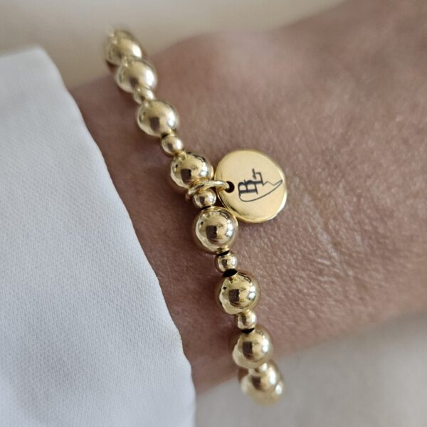 GOLD FILLED 14KT  LUXURY 6/3MM ARMBAND