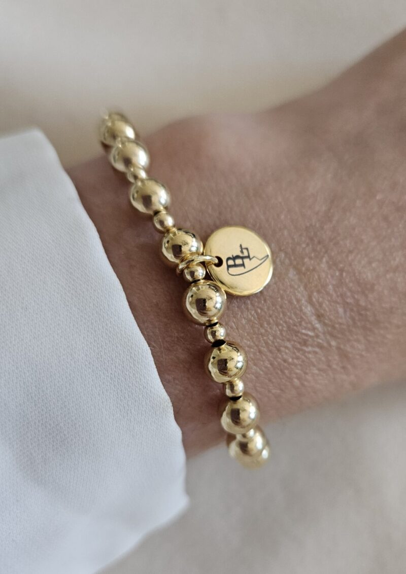 GOLD FILLED 14KT  LUXURY 6/3MM ARMBAND