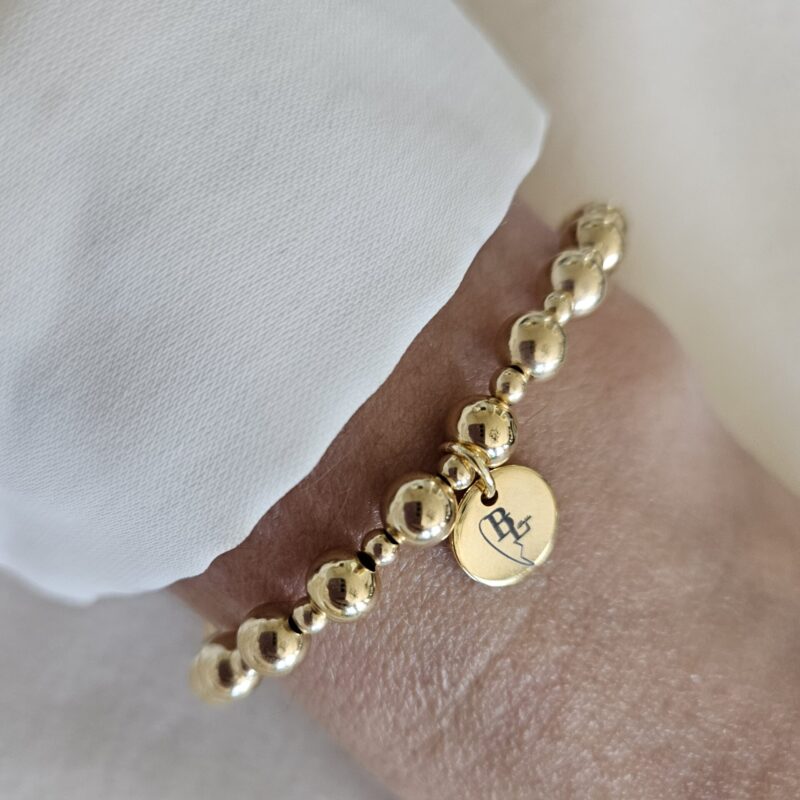 GOLD FILLED 14KT  LUXURY 6/3MM ARMBAND