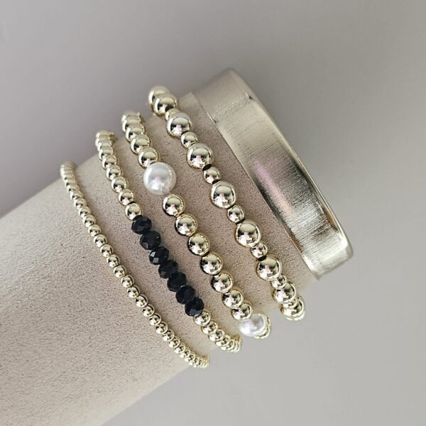 Sparkling  Set 4 delig  zwart en parel