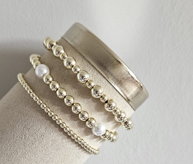 Sparkling gold Zomer Set 3 delig  14kt sparkling set parel