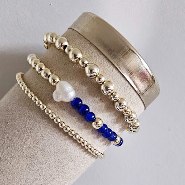 Sparkling gold Zomer Set 3 delig  14kt sparkling cobaltblauw