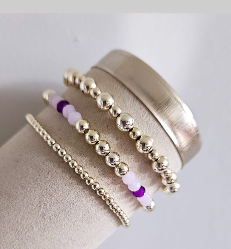 Sparkling gold Zomer Set 3 delig  14kt sparkling set paars