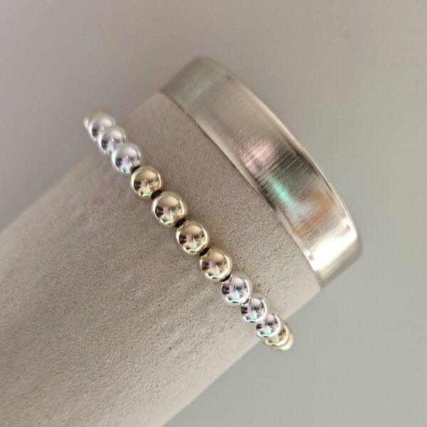 Armband lovly BASIC (goldfilled/zilver) 6MM