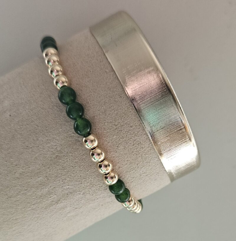 GOLD FILLED 14KT  LUXURY 4/ MM ARMBAND