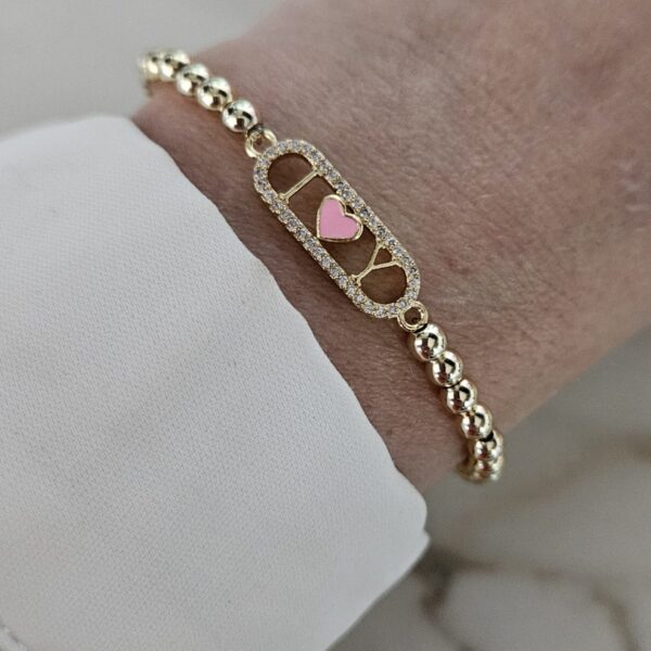 sparkling strass love 4MM 14kt