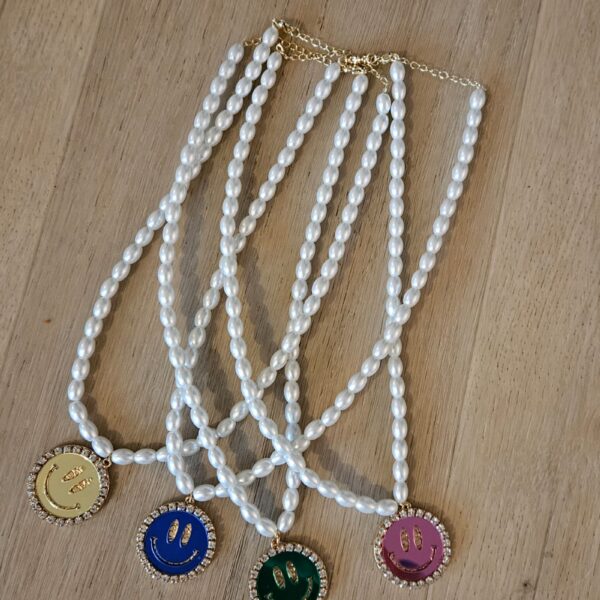 SMILEY PLATED 3 CM FUN KETTING 40-45 CM