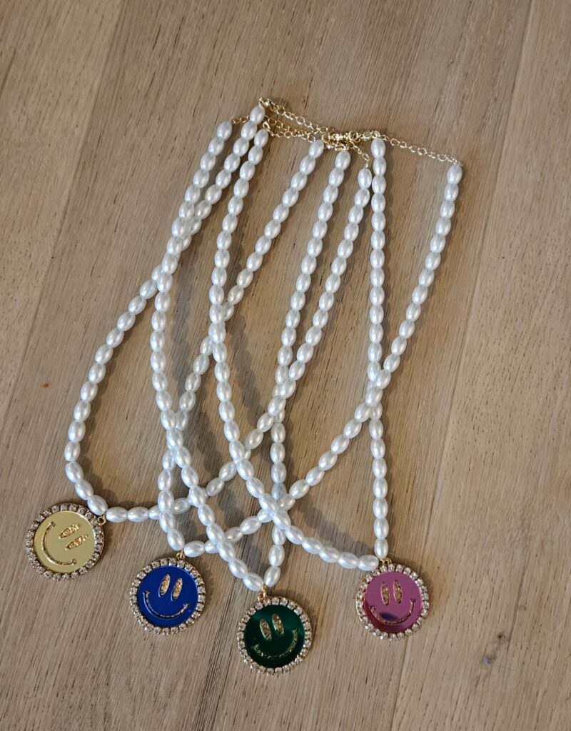 SMILEY PLATED 3 CM FUN KETTING 40-45 CM