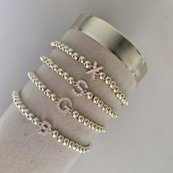 SPARKLING ARMBAND 4MM  LETTER A TOT Z