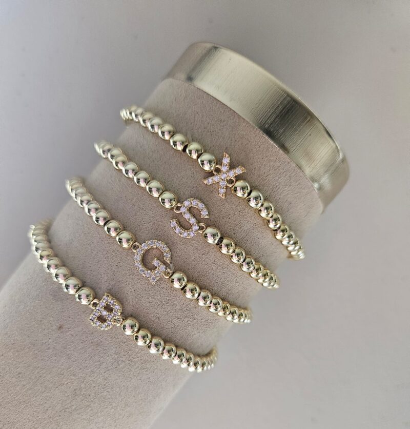 SPARKLING ARMBAND 4MM  LETTER A TOT Z