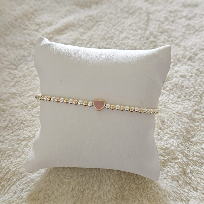 GOLD FILLED 14KT  MET ZILVER  LOVLY   HART