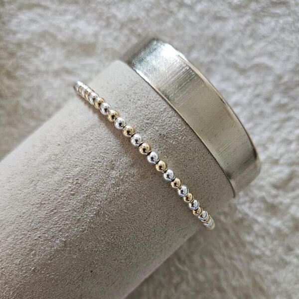 GOLD FILLED 14KT  MET ZILVER  LOVLY   3/MM