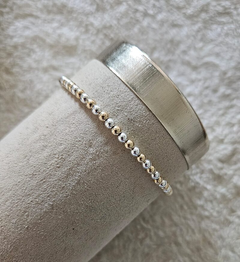 GOLD FILLED 14KT  MET ZILVER  LOVLY   3/MM
