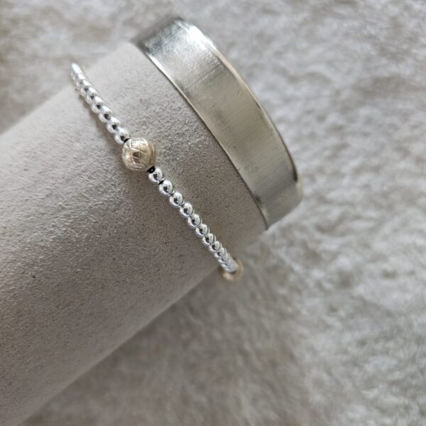 GOLD FILLED 14KT  MET ZILVER  LOVLY   BLESS 3/5MM