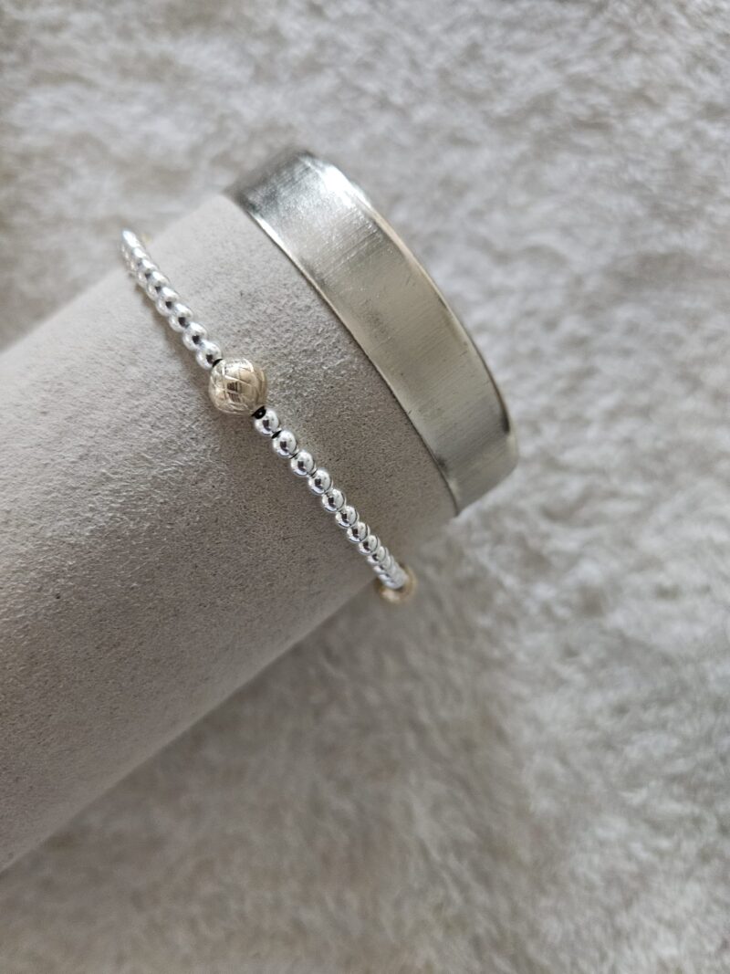 GOLD FILLED 14KT  MET ZILVER  LOVLY   BLESS 3/5MM
