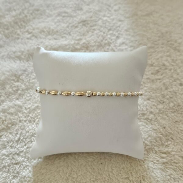 GOLD FILLED 14KT  MET ZILVER  LOVLY MISTERY  3/MM 4MM