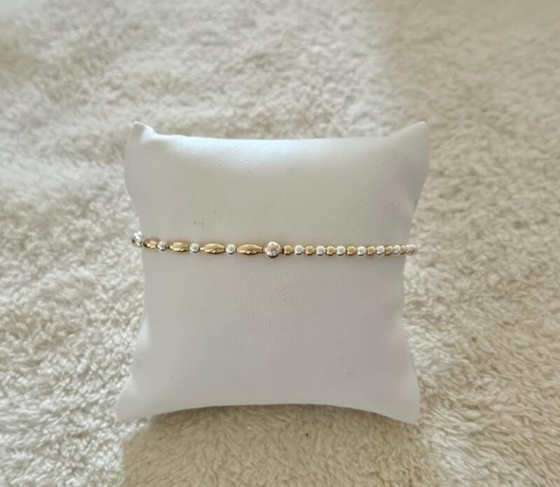GOLD FILLED 14KT  MET ZILVER  LOVLY MISTERY  3/MM 4MM