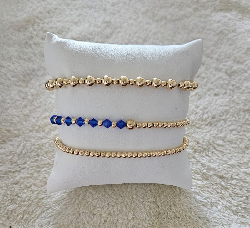 GOLD FILLED 14KT  LUXURY SET 3DELIG KONINGBLAUW