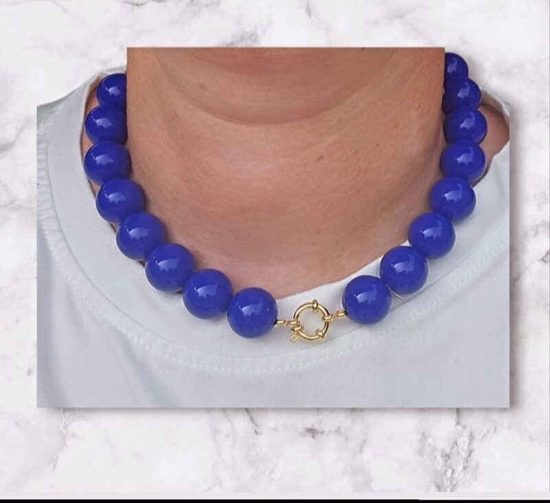 FUN-COLLECTIE KOBALTBLAUW 16MM KETTING