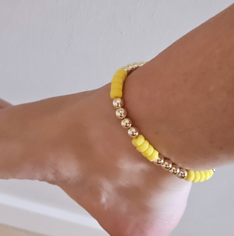 Enkelband 6mm sparkling YELLO