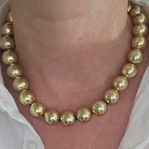 FUN-COLLECTIE METALIC GOLD 16MM KETTING